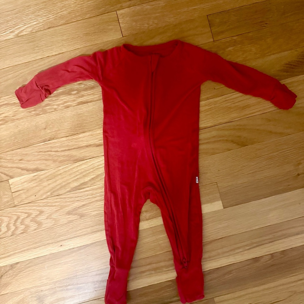 Little Sleepies Red Zippy Pajamas